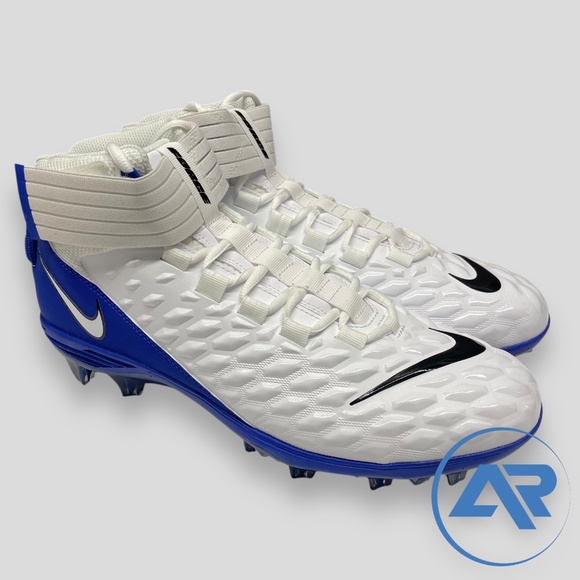 Nike Force Savage Pro 2 Football White Blue Cleats Men's SizesBV3969-105